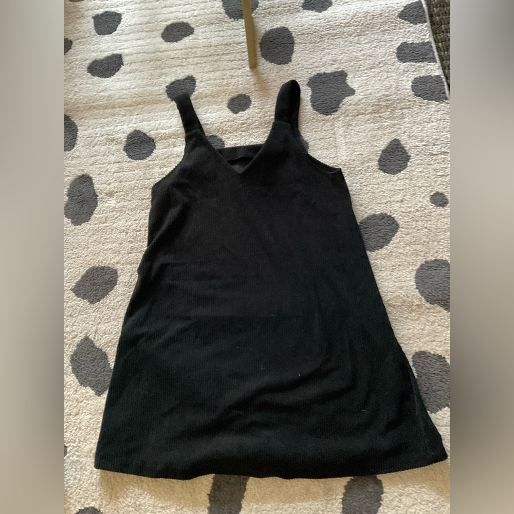 Corduroy black dress.